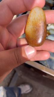 和田玉籽料真皮真籽红皮白肉喜欢5999拿走包金挂件