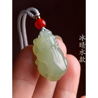 和田玉貔貅吊坠晴水和田玉冰 冰晴水款